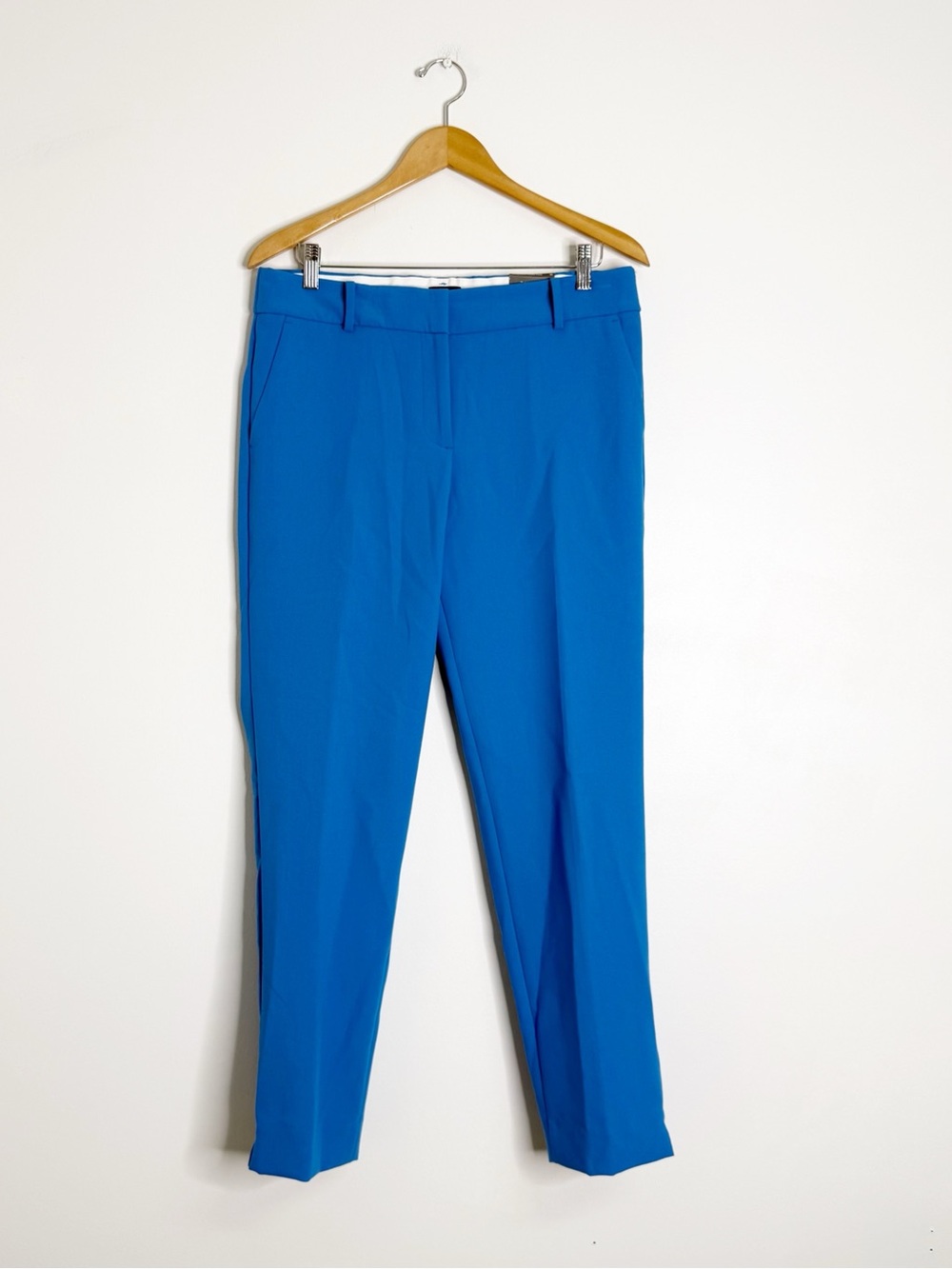 Talbots Hampshire Ankle Pants Size 10 Blue NWT Straight Leg Stretch